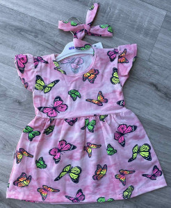 Сукня Mir Bebe "Метелики" рожева, дівчинка 2-3-4-5-6 років