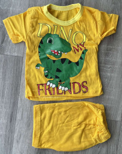 Костюм "Dino Friends" жовтий, хлопчик 6-9-12-24 місяців