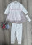 Комплект Findic "Сердечко", дівчинка, білий з рожевими бантиками 3-6 місяців, фото