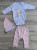  Комплект Badici "Зайчик", рожевий, дівчинка 3-6-9 місяців, фото