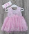  Сукня Pon Pon "Квітка", рожевий, дівчинка 0-3 місяці, фото