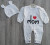 Чоловічок комбінезон Murat Baby "I love mom", молочний, дівчинка 0-3-6-9 місяців, фото