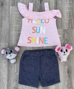 Костюм Bobisko "Sun Shine" рожевий, дівчинка 6-9-12-18 місяців