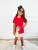  Сукня Jeliboom "Єдиноріжка", червоний, дівчинка 3-4-5-7-9 років, фото