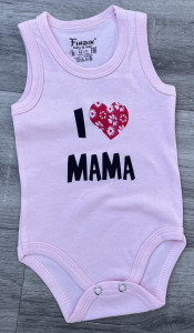 Боди Findik "I love Mama",розовый,девочка 3-6-9-12-18 месяцев