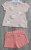  Костюм Elefin "Квіточки", персиковий, дівчинка, 3-6-9-12 місяців, фото