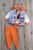  Костюм Donino "Winter Design", помаранчевий, хлопчик 6-9-12-18 місяців, фото