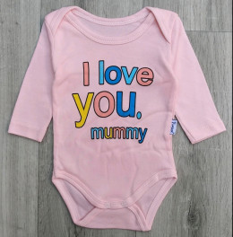 Боди Findik "I Love you Mummy", персиковый, девочка 3-6-9-12-18 месяцев