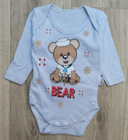 Боди Findik "Bear", голубой,мальчик, 3-6-9-12-18 месяцев