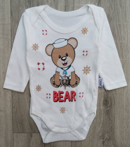 Боді Findik "Bear", молочний, хлопчик, 3-6-9-12-18 місяців