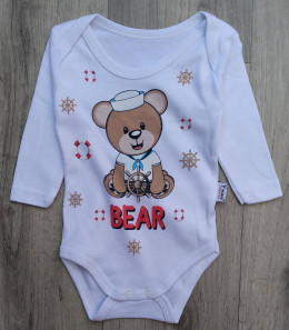 Боди Findik "Bear", белый,мальчик, 3-6-9-12-18 месяцев