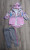  Костюм Modimix "Клякса", рожевий, дівчинка 6-12-18 місяців, фото