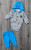  Комплект Baby Choice "Dino", блакитний, хлопчик 0-3-6-9 місяців, фото