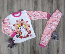 Пижама Supermini "Cute Girl", малиновый, девочка 4-5-6 лет