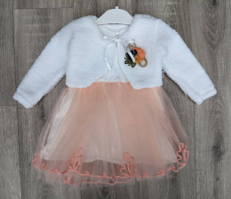 Платье Cancus "Цветок", персиковый, 6-9-12 месяцев