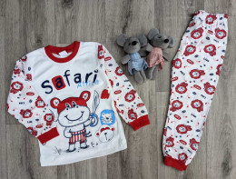 Пижама Supermini "Safari", красный, мальчик 1-2-3 года