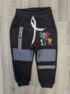Спортивные штаны Kidea "Rock Star", чёрный, мальчик 1-2-3-4 года
