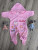 Людина комбінезон "Hello", рожевий, дівчинка 0-3-6-9-12 місяців, фото