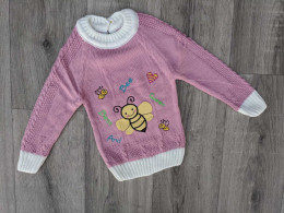 Светр Miniloya "Бджілка", рожевий, дівчинка 1-2-3 роки