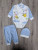 Комплект Findik "Зайчики", блакитний, хлопчик 3-6 місяців, фото