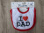  Слюнявчики Findik "I love Dad", червоний, унісекс 0 місяців, фото