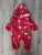 Людина комбінезон Necixs "Happy New Year", червоний, хлопчик 0-3-6 місяців, фото