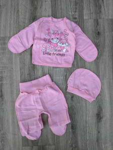 Комплект "Litlle Friends", розовый, девочка 0-3 месяцев