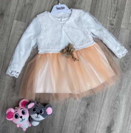 Платье Murat Baby "Цветок", персиковый 6-9-12 месяцев