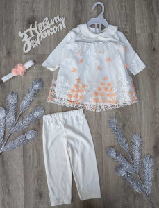 Комплект Bayba Life "Цветочки", персиковый, девочка 9-12 месяцев