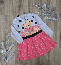 Платье Mini Pink "Love", малиновый, 3-4-5-6 лет
