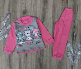 Пижама "Котики ", розовый, девочка 2-3-4-5-6 лет