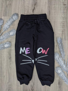 Спортивні штани Winimo "Meow" , чорний, дівчинка 1-2-3-4-5-6 років