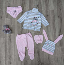 Комплект Jayzen "Зайка" , розовый, девочка 0-3 месяцев
