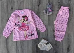 Пижама Supermini "Balet", розовый, девочка 1-2-3 года
