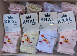 Носочки Kral "Зверюшки", разные цвета микс, девочка 0-3 месяцев