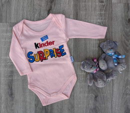 Боди Findik "Kinder Surprise", персиковый, девочка 3-6-9-12-18 месяцев