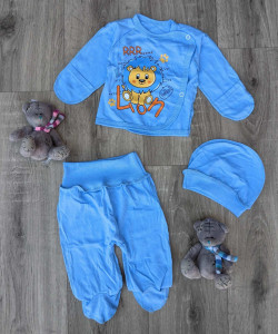 Комплект "Lion", голубой, мальчик 0-3 месяцев