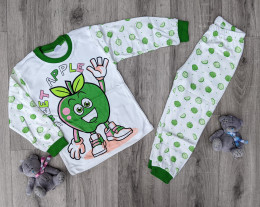 Пижама Supermini "Apple", зелёный, унисекс 4-5-6 лет