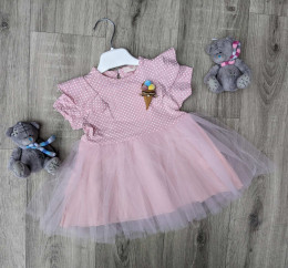 Платье Baby Rose "Мороженое", розовый, девочка 6-9-12-18 месяцев