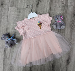 Платье Baby Rose "Мороженое", персиковый, девочка 6-9-12-18 месяцев