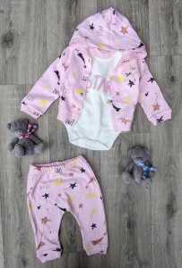 Комплект Anilco , "Star", розовый, девочка 3-6 месяцев