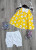  Костюм MiniLove "Квіти" жовтий, дівчинка 6-9-12 місяців, фото