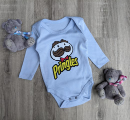 Боді Findik "Pringles", блакитний, хлопчик 3-6-9-12-18 місяців