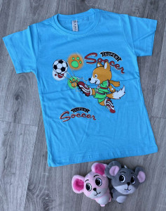 Футболка CMK Kids "Super", блакитний, хлопчик 3-4-5-6-7 років