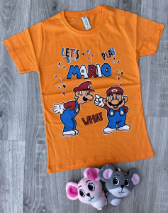 Футболка CMK Kids "Mario", оранжевый, мальчик 3-4-5-6-7 лет