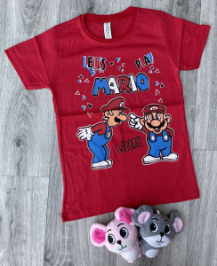 Футболка CMK Kids "Mario", красный, мальчик 3-4-5-6-7 лет