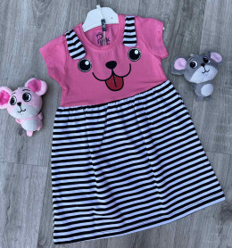 Платье Mini Pink "Полоска", розовый, 2-3-4-5 лет