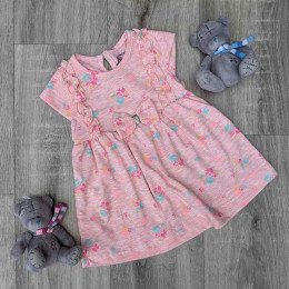 Платье Mini Pink "Бантик", персиковый, 9-12-18-24 месяцев