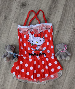 Купальник No Brand "Hello Kitty", червоний, дівчинка 5-7 років