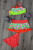 Купальник No Brand "Квіточки", кораловий, дівчинка 2-3-4-5-6 років, фото